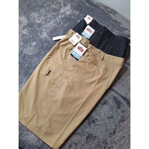 2 Pc Lot Wrangler‎ Outdoor Field Utility Relaxed Fit Shorts Mens 48 Black Tan